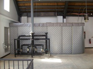 Pump station sound curtain enclosure 1