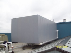 Complete Sound Barrier Wall around Roof top Chiller Unit