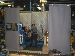 Sound curtain enclosure