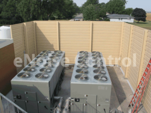 chiller HVAC sound barrier wall