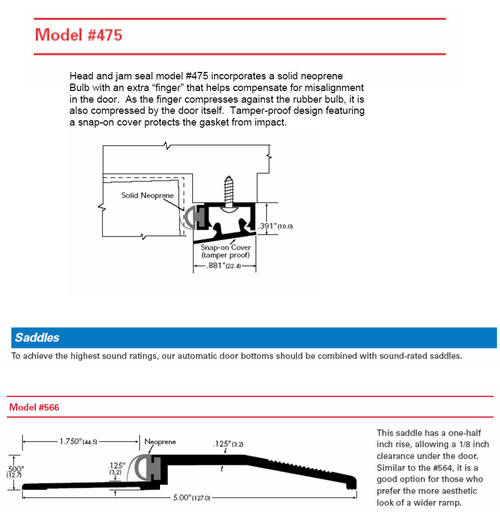 Acoustic Door Seals Noise and Sound Control Products, Sound Proofing