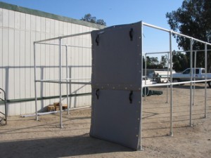 Outdoor frame with one curtain panel 2