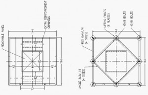 Deep Well Pump Enclosure Drawing - Top View