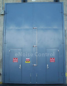 Metal sound control door for industrial application