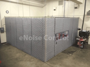 suspended sound curtain enclosure