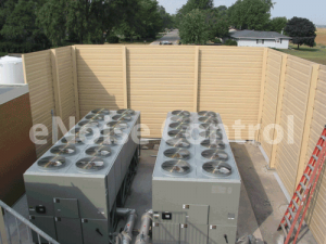 Chiller HVAC sound barrier walls