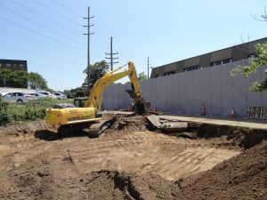 Sound blankets at jobsite in Los Angeles area