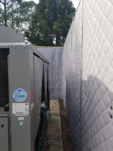HVAC sound blanket project in Southern California 