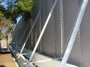 Example of K Rail / Jersey Barrier with Sound Blankets