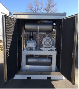 Vacuum blower enclosure fully assembled